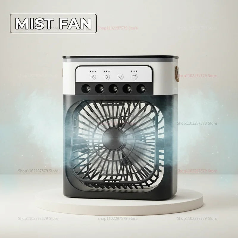 3 In 1 Fan AIr Conditioner Household Mini Air Cooler LED Night Light Portable Humidifier Air Adjustment Fan Office Home Fan